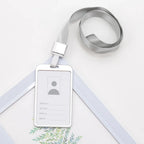 Fashion Card Cover Women Men Aluminum Alloy Work Name Card Holders Business Work Card ID Badge Lanyard Holder Metal Bags Case