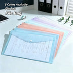 5-50Pcs A4 Transparent Plastic File Folders, Waterproof PP Document Storage Bags - For Student Test Papers & Office Organization