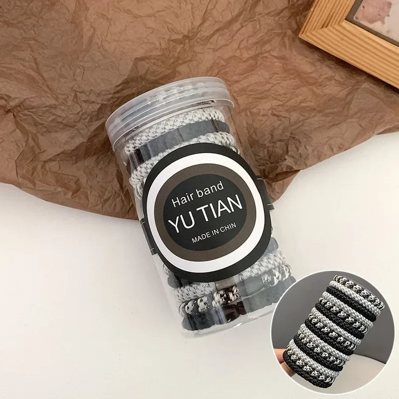 15pcs/box High Elastic Hair Rubber Bands For Women Black Hair Tie Girls Ponytail Holder Hair Rope Hairbands hair accessories