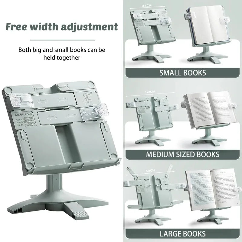 Portable Adjustable Rotatable Reading Bookshelf Multifunctional Document Holder Lifting Landing Book Support for Home