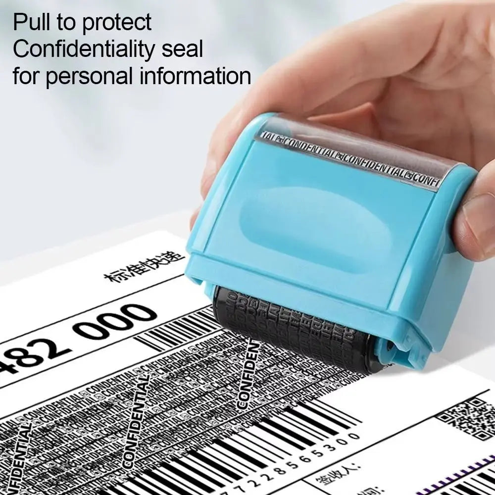 Leakproof Identity Theft Protection Roller Stamp Portable Ink Refill Identity Stamp Roller Roller Stamp Garbled Chapter