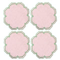 Lotus Shaped Embroidered Edge Napkins 4pcs/set Thickened Pure Cotton Breathable Placemats for Weddings Christmas Daily Party