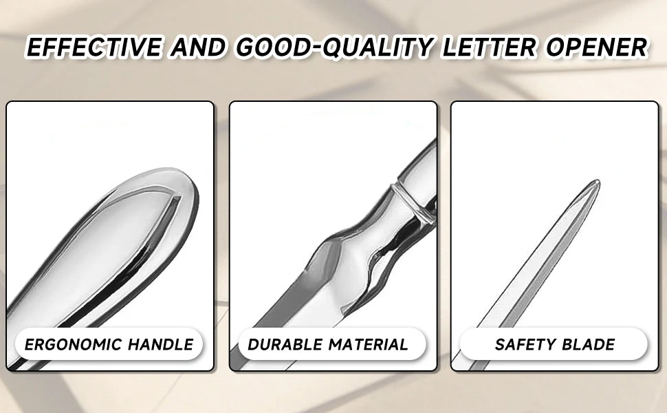 Letter opener, advanced envelope letter opener Metal office open letter knife Envelope cutter suitable for office household good