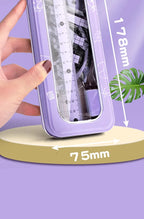 Ruler 8-piece Set Student-specific Compass Measuring Angle Ruler Triangle Ruler Ruler  Full Set of Ruler Stationery Gift Package