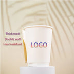 1000pcs 9oz 250ml double wall coffee cups, insulated double wall paper cups, company logo personalized customization wholesale