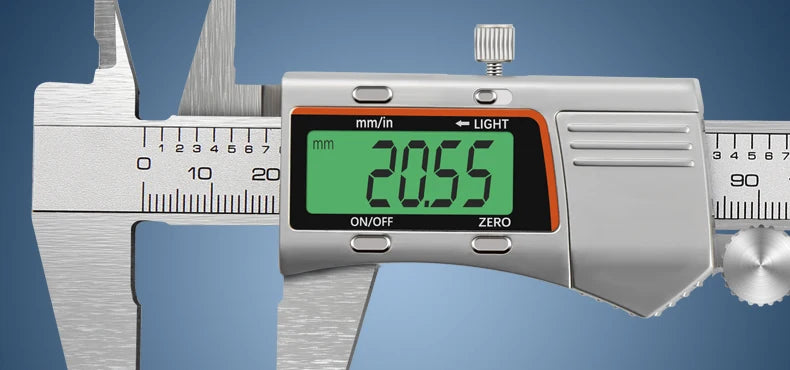 150mm Backlit Digital Caliper Stainless Steel Metal Calipers 6inch LCD Display Electronic Vernier Caliper Measuring Tool Gauge