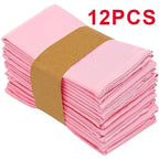 Plain Colour Napkins Durable Polyester Thicken Placemat Reusable for Kitchen Dining  Wedding Decoration