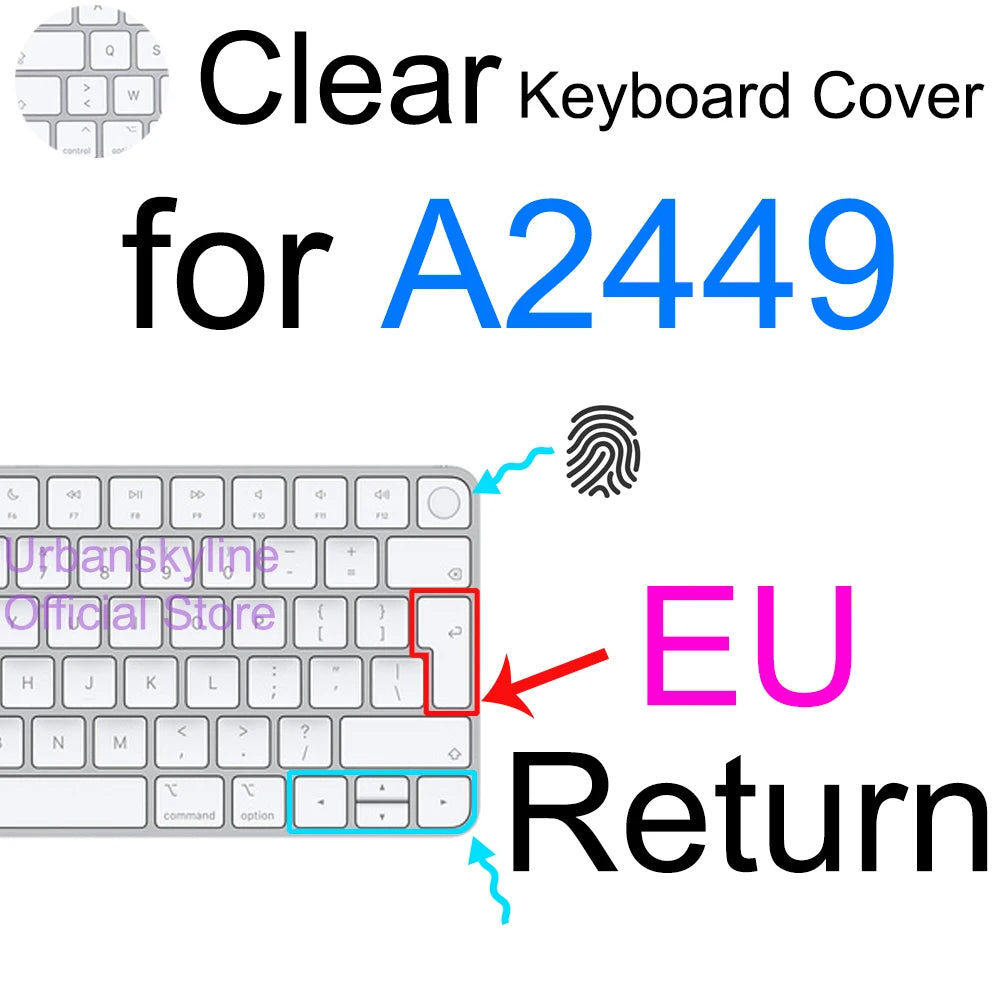 Keyboard Cover for iMac Magic A2449 A2450 A2520 A1644 A1843 A1314 A1243 Bluetooth Silicone Protector Skin Case for Apple G6