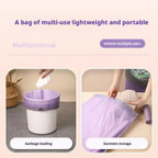 100Pcs Purple Drawstring Trash Bags Thick Leak-Proof Disposable Plastic Bags For Kitchen Bathroom Bedroom Living Room