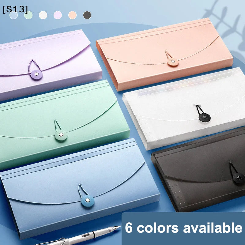 13 Pockets Expanding Folder Accordion Document Organizer Check Receipts Bill Card Ticket Holder Expandable PP Wallet Case[S13]