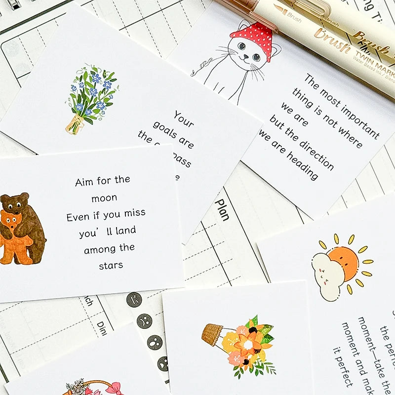 Mr Paper, 90 Inspirational Affirmation Cards Student Stationery Supplies kawaii stationery cardstock paper affirmation cards