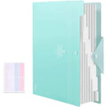 Green Expanding 8 Pockets Accordion File Folder Document Folder Organizer A4 Letter Paper File Organizer For School Office Home