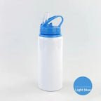 600ML Bottle with Straw DIY Customized Colorful Print LOGO for Travel Sport Team Company Promotion Kids Photo Aluminium Portable