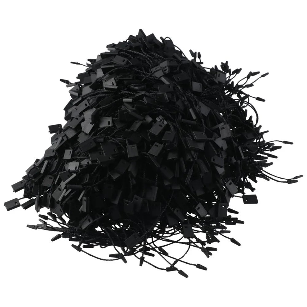 1000PCS Hang Tag String Black Price Tags Hang Tag String Clothing Garment Tags Polyester String Tag Seal Clothing Printed Label
