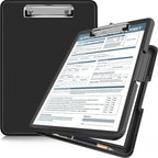 Clipboard with storage  33x24 cm, heavy storage clipboard, plastic clipboard with side opening folding.