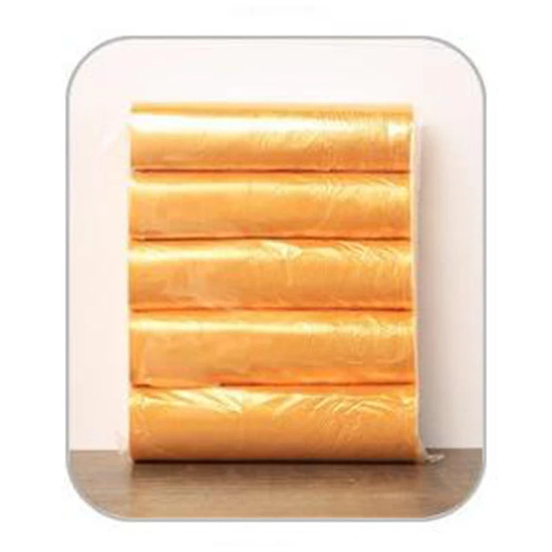 5 Rolls Flat Top Plastic Garbage Bags Pre-cut Disposable Color Trash Bags Household Waste Bin Liners For Kitchen Bathroom Office