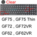 Keyboard Cover for MSI GF65 Thin GF63 GF75 Thin GF72 GF72VR GF62 GF62VR Silicone Protector Skin Case Gaming Laptop 15.6