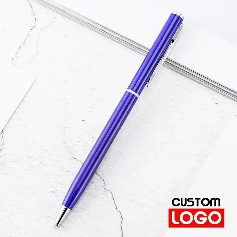 New Metal Ballpoint Pen Rose Gold Pen Custom Logo Advertising Ballpoint Pen  Lettering Engraved Name School&office Supplies