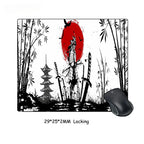 Samurai Warrior MousePad Gamer Computer Accessories Keyboard Table Mat Black Mouse pad Company Gaming Laptop Desk Accessory Pc