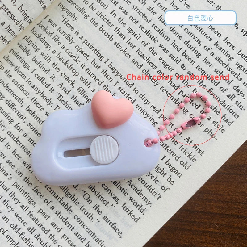 1pc Dopamine Cloud Mass Letter Opener Cartoon Cute Utility Knife Student Mini Box Cutter Hand-made Sharp