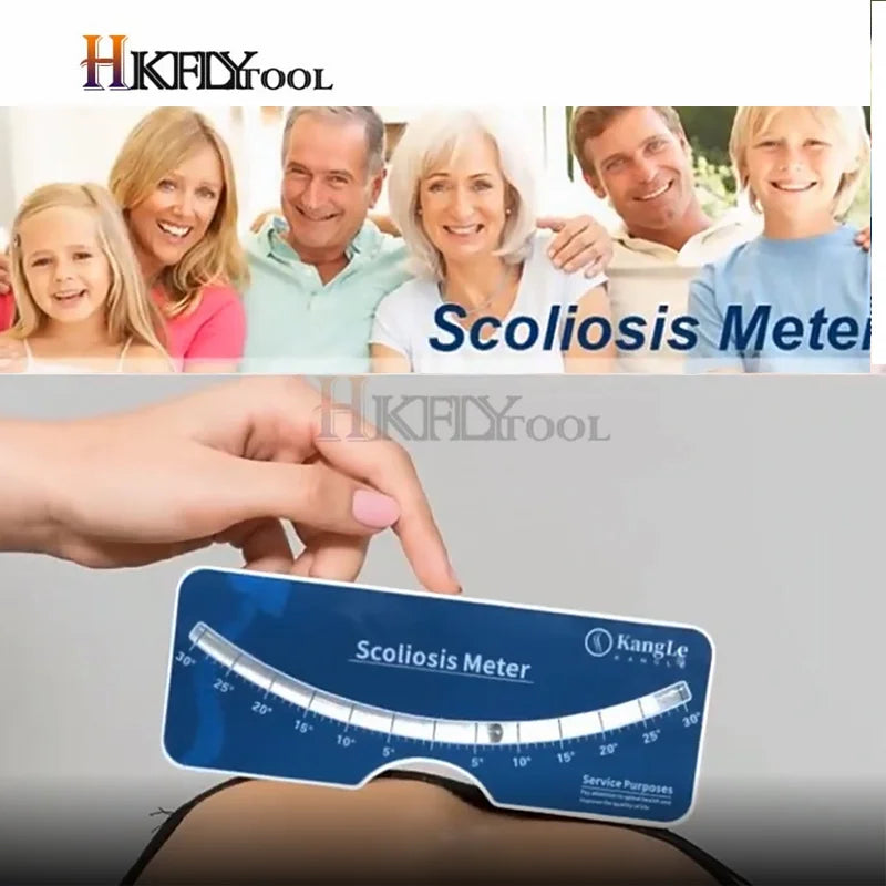 Scoliometer Medical Evaluation Measuring and Testing Meter for Diagnosis of Back and Spine Scoliosis in Adults Child Protractor