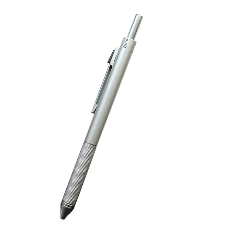 Metal Multicolor Pen 4 In 1 Gravity Sensor Ballpoint Pen 3 Colors Ball Pen and 1 Mechanical Pencil Office School Stationery Gfit