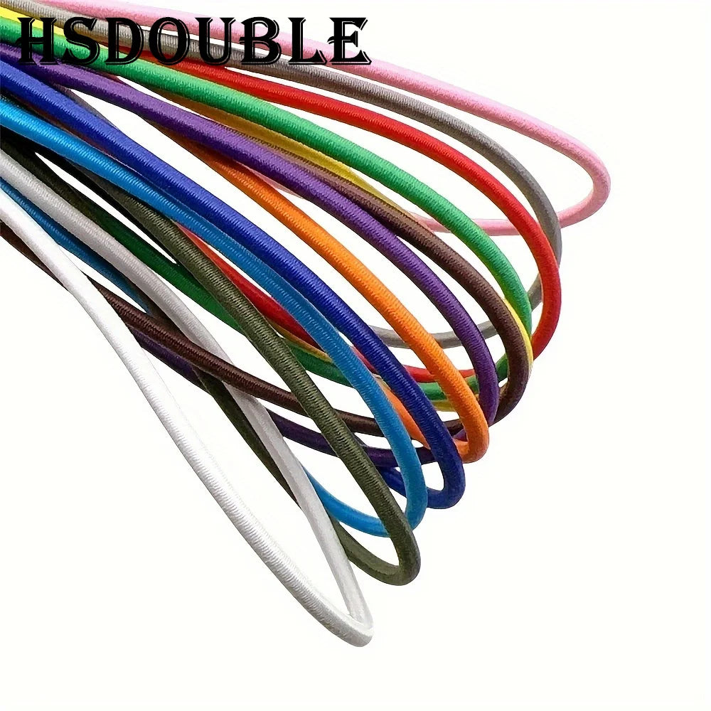 3 Yards 3mm Round Elastics Bungee Shock Cord Elastic Rope Rubber Band Strap String Cordon Shoelaces Sewing Accessories