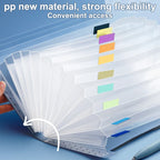 13-Pocket Expanding Accordion File Folder, PP Document Organizer & Wallet Case for Bills, Tickets & Receipts