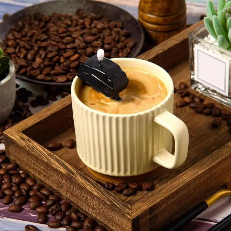 Coffee Stirrer With Stainless Steel Clip Propeller Penetrates Deeply Mixing Boat Motor Coffee Stirrer Mug Attach Coffee Mixer