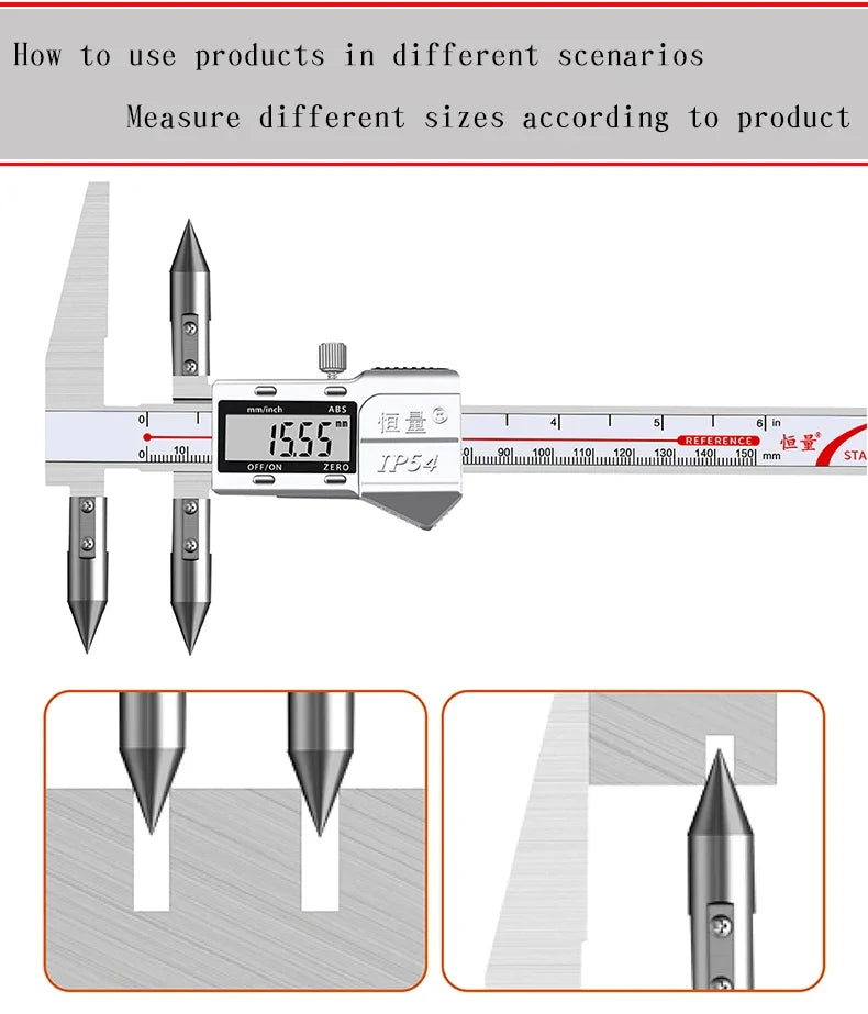 Edge-Center Distance, Center Distance, Digital Caliper, Cone Probe Hole Distance, Centerline Caliper, Edge-To-Hole Measurement