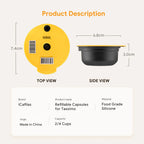 icafilas Refillable Coffee 60/180/200/220ML Capsule for Bosch Tassimo Machine Reusable Coffee Filter Pod Espresso Adapter Maker