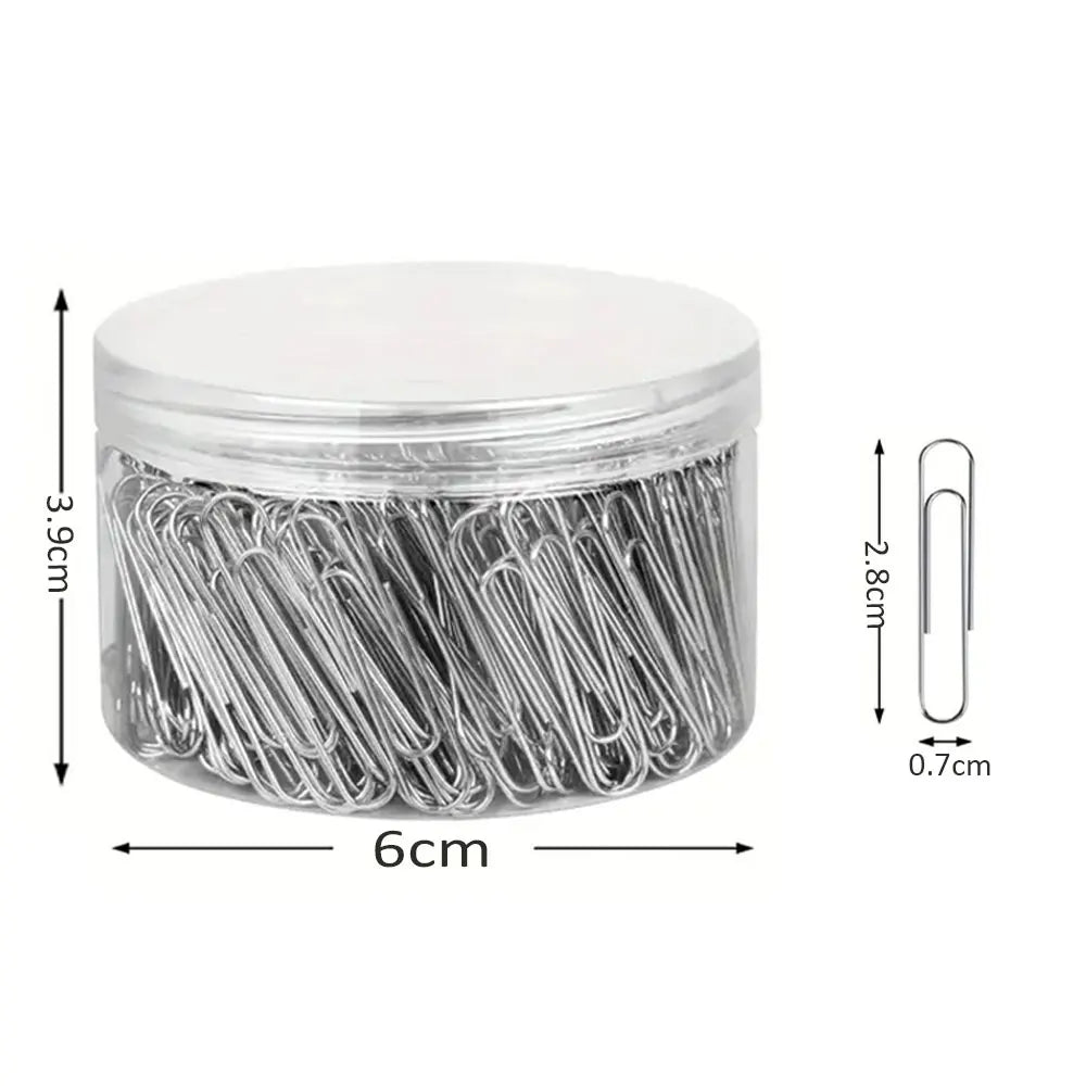 300pcs Silver Paper Clips, 28mm Office Binding Paper Clips, Suitable for Office File Storage, School, Home.