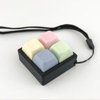 ZAKOL New 2/3/4 Keys Finger Keyboard Keycap Stress Relief Fidget Keychain Pass The Time Key Button Pinch Toy Adult