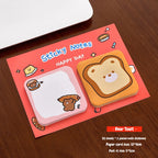 1Pcs Kawaii Cartoon Animal Sticky Notes Sticker 60Sheets Cute Rabbit Bear Capybara Astronaut Memo Pad School Office Stationery