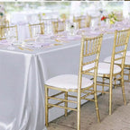 Rectangle Wedding Satin LargeTablecloth Bright Smooth Silk Table Cover Christmas Anniversary Dining Party high-end Table Decor