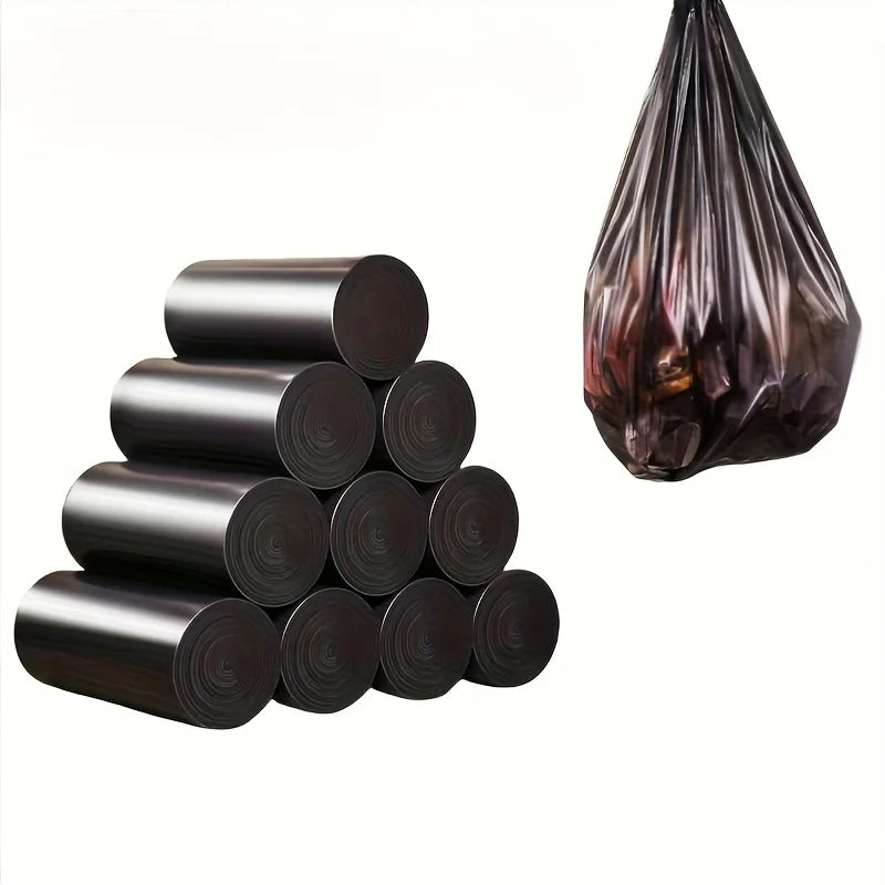 3 Rolls 60pcs Upgraded Durable Black Household Trash Bags, Multi-Purpose Trash Bags Black for Privacy Trash Bags for Privacy