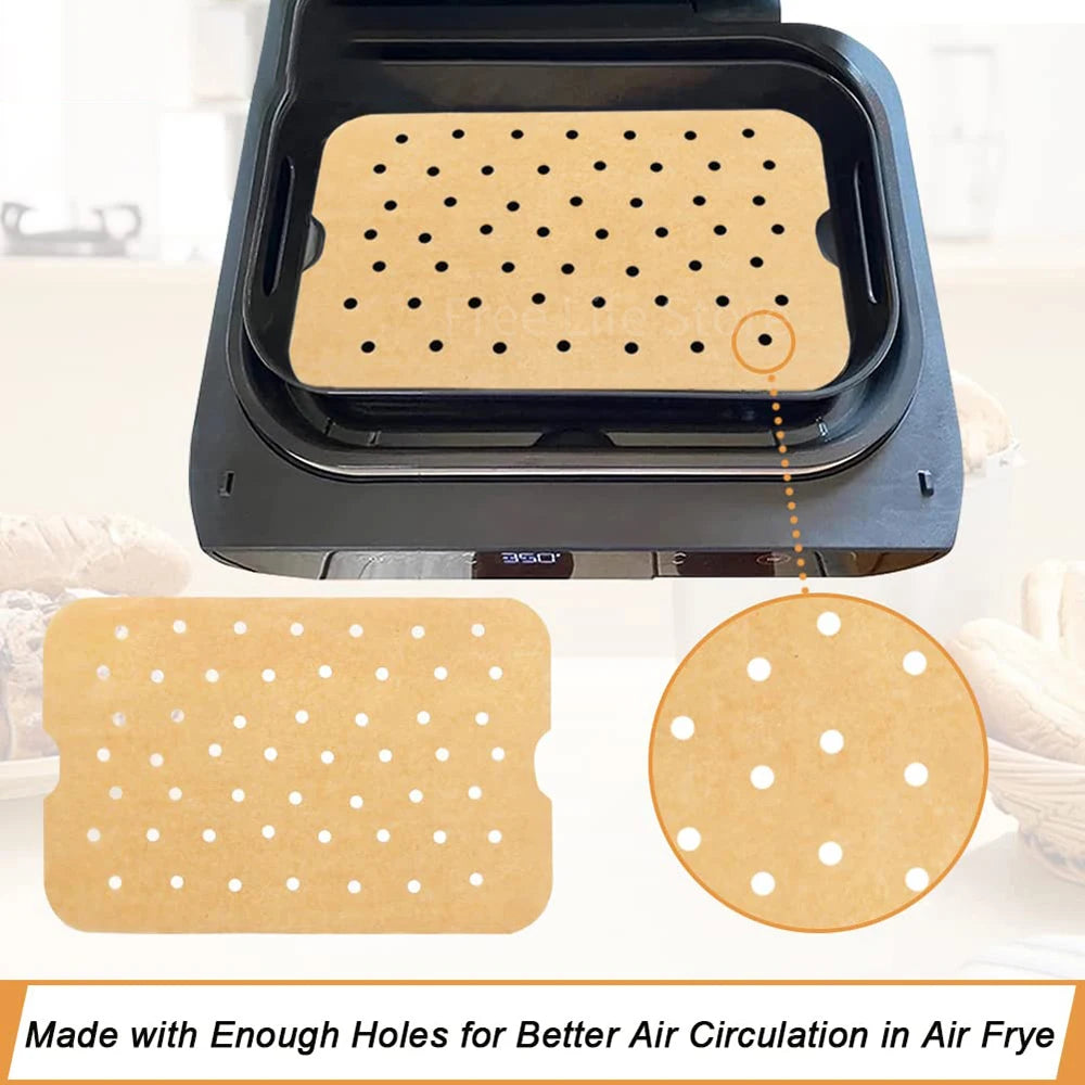 Air Fryer Parchment Paper for FG551 Ninja Foodi Smart XL 6-in-1 Indoor Grill Non-stick Perforated Airfryer Liner Baking Tools