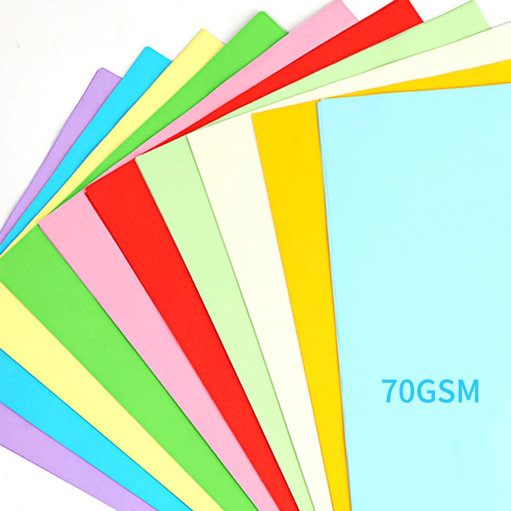 100 Sheets  Color Copy Paper 210x297mm/8.3x11.7in Printer Paper 70GSM for Copy Printing Writing Crafts & Art color paper paper