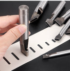 1Pcs Oval Faux Leathercraft Hole Punch Tool, 4mm Wide, 5-30mm Long for DIY Bags, Shoes & Belts - Heavy Duty Hand Crafting Tool