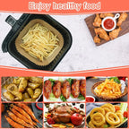 50/100PCS Perforated Square 23cm/20cm XXL Disposable Air Fryer Parchment Paper for Ninja, Corsori, Instant Vortex, Dash