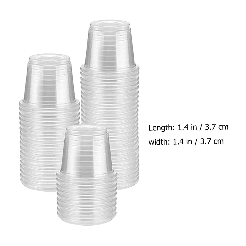 200pcs Mini Plastic Shot Cups 20ml Disposable for BBQ Party Picnic Restaurants Cafes Home Office Use small plastic cups