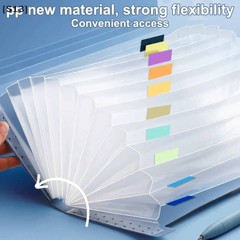 13 Pockets Expanding Folder Accordion Document Organizer Check Receipts Bill Card Ticket Holder Expandable PP Wallet Case[S13]
