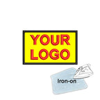 1PC 8x5cm Custom Name Tags Embroidered Patch Personalized Stripes Badge Number  Text Badge Iron On Backing Hook & Loop Backing