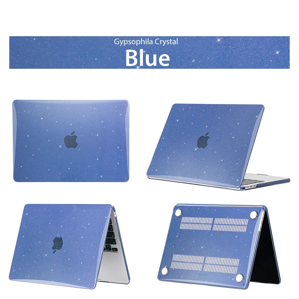 Glitter Laptop Case For Macbook 15 A1707 A2941 A2141 Laptop Case For Apple Macbook Case Bag For Air 13 A2681 A2337 A1466 A2338