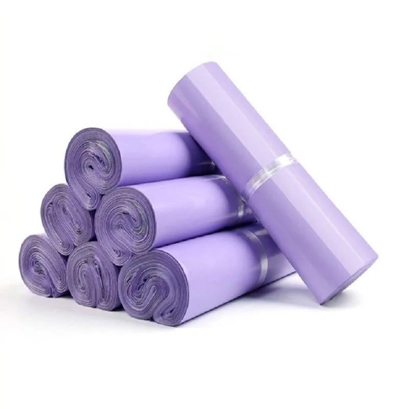100Pcs Purple Courier Envelope Shipping Packaging Bags Poly Mailer Bag Waterproof Storage Bag Self Adhesive Seal Plastic Packagi