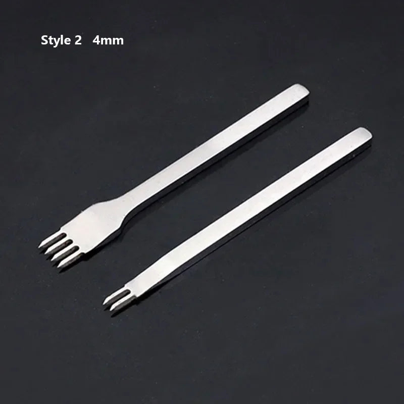 3/4/5/6mm Spacing Punch Tool For Leather Hole Punches Tool Lacing Stitching Sewing DIY Leather Craft Tools 1/2/4/6 Prong