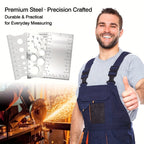 3-Inch Stainless Steel Precision Square Ruler, Dual Scale Metric/Imperial Conversion, Compact & Portable Pocket Measuring Tool