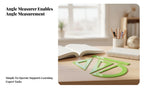 Blind Accessible Geometry Set Raised Markings Translucent Green Geometry Set
