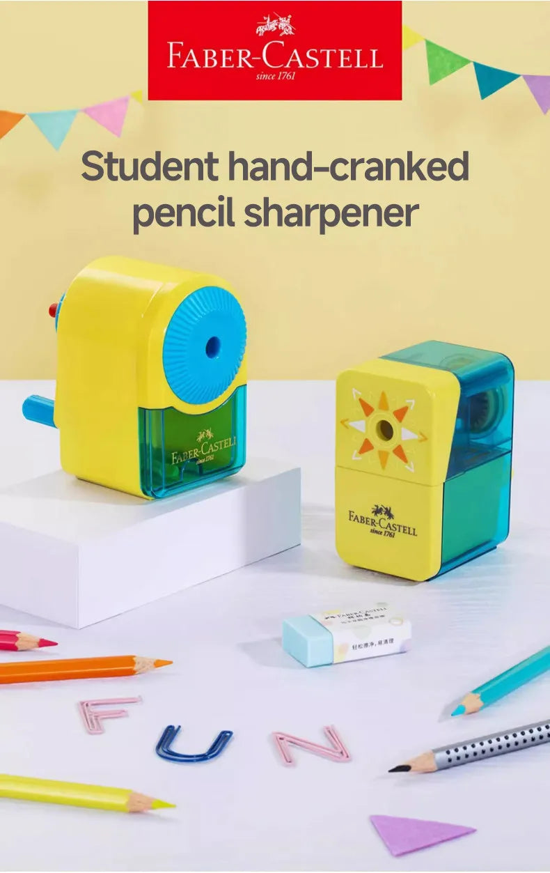 Faber-Castell Pencil Sharpener Automatically Enters Lead Hand-cranked Multi-gear Desktop Rotary Student School Stationery