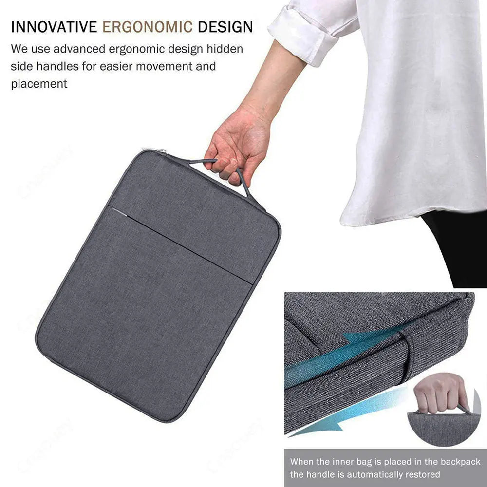 Laptop Sleeve Handbag Case for HP 13.3' 13.5' 14' 15.6' 16' Waterproof Zipper Portable Notebook Cover for HP 11.6' 12.5' Bag